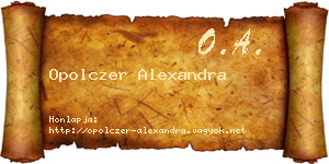 Opolczer Alexandra névjegykártya