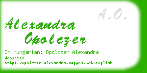 alexandra opolczer business card